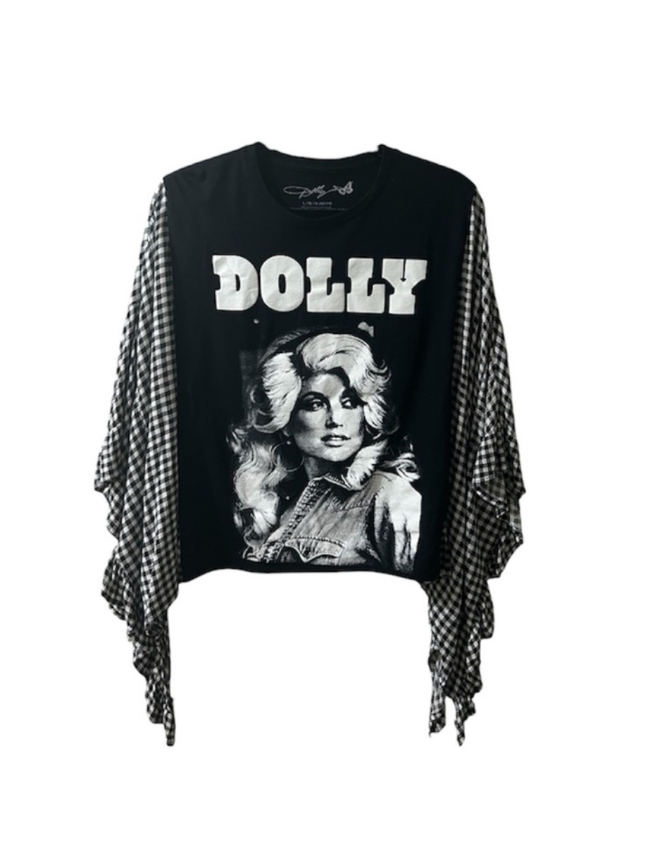 Dolly Parton One Of A Kind Upcycled Graphic Tee Osfm